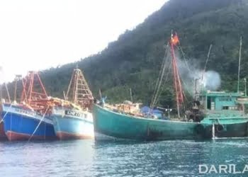 Kapal berbendera Vietnan ditangkap karena kegiatan penangkapan ikan secara ilegal di Wilayah Pengelolaan Perairan Indonesia. FOTO: DOK. KKP
