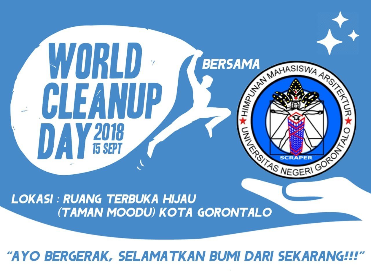 Poster World Clean Up Day di Gorontalo. FOTO: ISTIMEWA.