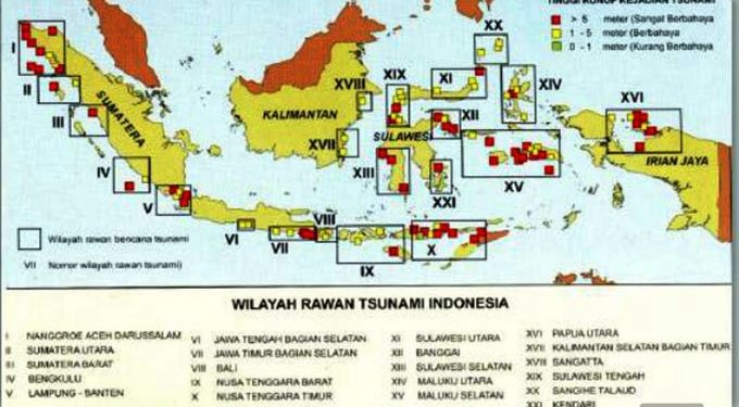 peta rawan tsunami