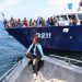 Penenggelaman 13 kapal ikan asing pelaku illegal Fishing di Perairan Tanjung Datu, Kalimantan Barat, Sabtu (4/5).