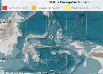 Gempa 7,0 SR Guncang Manado, Bitung dan Ternate
