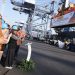 Menteri Kelautan dan Perikanan Susi Pudjiastuti memimpin langsung acara pelepasan ekspor komoditi perikanan di Pelabuhan Tanjung Priok, Jakarta, Jumat (19/7).. FOTO: KKP