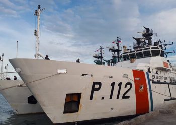 KN Sarotama-P112 dari Pangkalan Penjagaan Laut dan Pantai (PLP) Kelas II Tanjung Uban. FOTO: DITJEN HUBLA