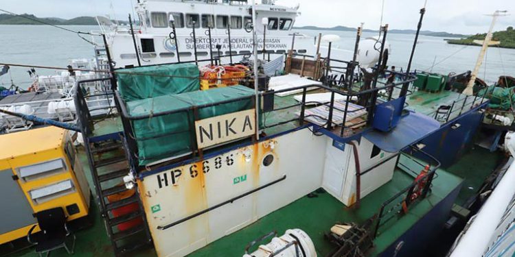 Ada Unit Pengolahan Ikan di Kapal Buronan Internasional MV Nika