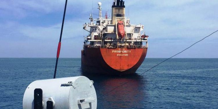 TNI Angkatan Laut Amankan Kapal Singapura Lego Jangkar Tanpa Izin