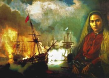 Laksamana Malahayati, perempuan perkasa dari Aceh yang bertarung dan menewaskan Cornelis de Houtman dalam duel satu lawan satu di atas kapal Belanda, 11 September 1599. (Sumber: Nontji, 2020)