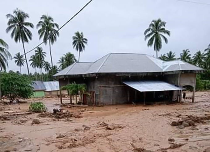 Banjir dan longsor terjadi di Kabupaten Bolaang Mongondow dan Bolaang Mongondow Utara, Rabu (4/3). FOTO: BNPB