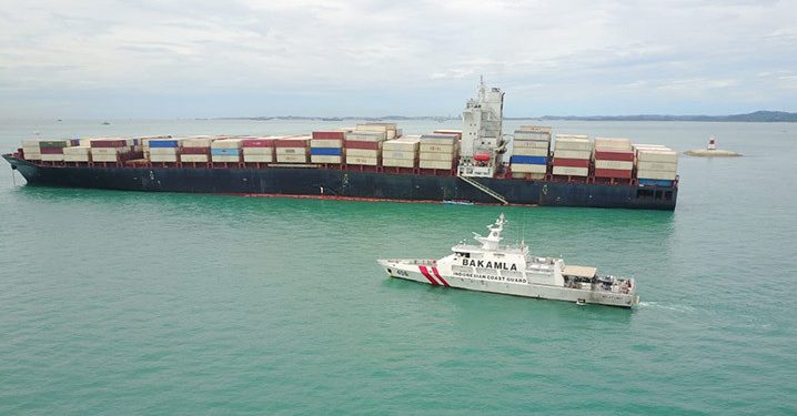 Bakamla Ikut Membantu Kapal MV Shahraz yang Kandas di Perairan Batam