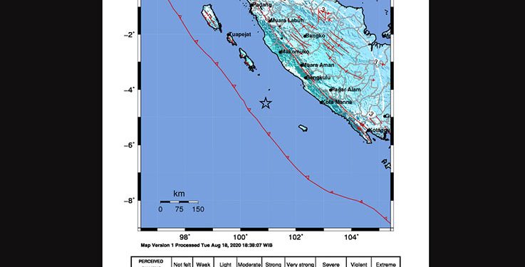 2 Gempa Mengguncang Bengkulu