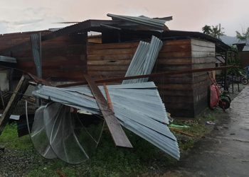 Puluhan rumah rusak ringan akibat hujan disertai angin kencang menerjang empat desa di Kabupaten Aceh Tenggara, Provinsi Aceh, Minggu (27/9). BPBD Kabupaten Aceh Tenggara/BNPB