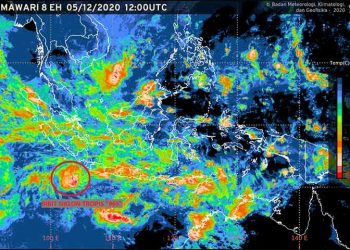 Bibit Siklon Tropis 96S di Samudra Hindia