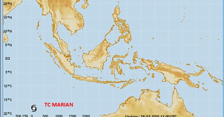 Dampak Siklon Tropis Marian pada Gelombang Laut