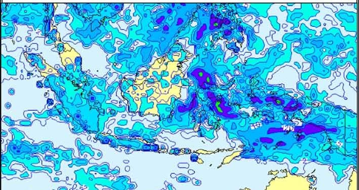 Prediksi Hujan Lebat dan Tinggi Gelombang Hingga Jumat Pagi