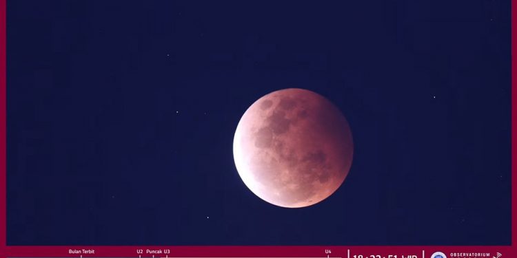 Pemantauan Gerhana Bulan Total di Pantai Ancol dan Lembang
