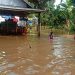 Banjir di Kabupaten Tanah Bumbu, Kalimantan Selatan, Rabu (19/5). FOTO: BPBD Kabupaten Tanah Bumbu/BNPB