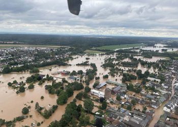 Banjir di Bliesheim, Rhein-Erft-District di Nordrhein-Westfalen, Jerman, Juli 2021. FOTO: STADT ERFTSTADT/FLOODLIST.COM