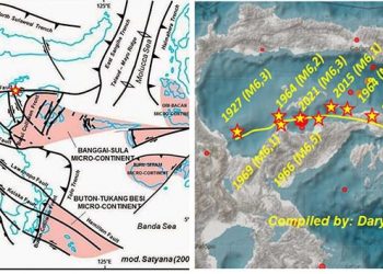 Sejarah gempa berkekuatan di atas magnitudo 6 di patahan Balantak (Balantak fault). DARYONO-BMKG/TWITTER
