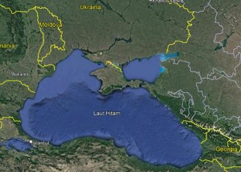 Laut Hitam dan laut Azov. GOOGLE EARTH