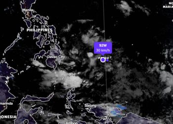 Bibit Siklon Tropis 92W Berkembang di Utara Manokwari