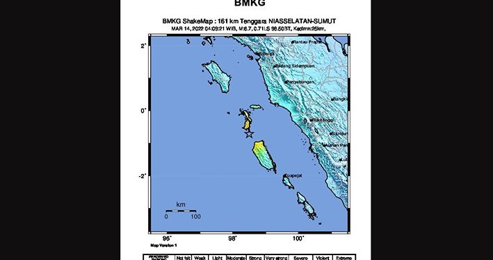 Senin Pagi Gempa Kuat Mengguncang Sumatera Barat dan Sumatera Utara