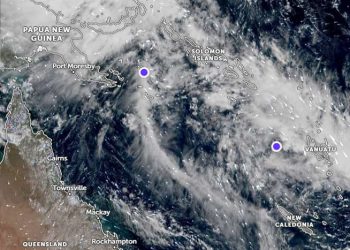 Dua Bibit Siklon Tropis Terbentuk di Laut Solomon dan Dekat Vanuatu