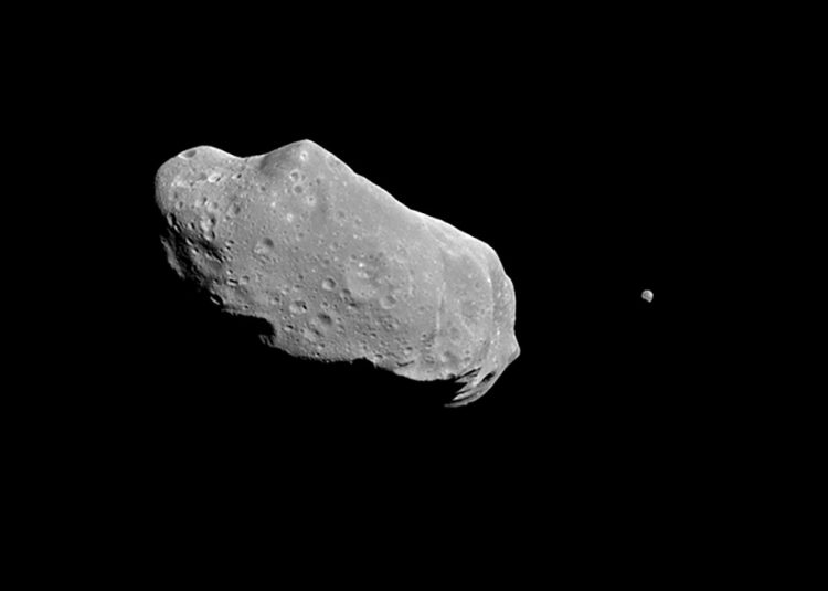 Ilustrasi Asteroid Ida dan Bulannya. FOTO: JPL.NASA.GOV