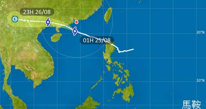 Badai Tropis Parah Ma-On 200 km Selatan Hongkong