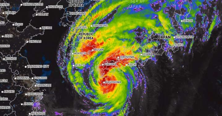 Topan Nanmadol Bergerak Menuju Pulau Honshu