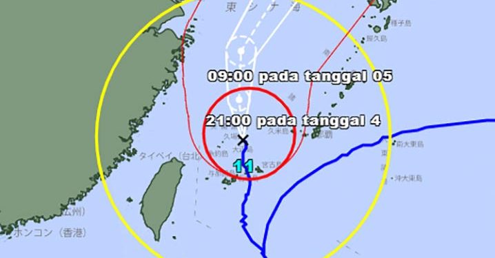 Berada di Laut Cina Timur, Topan Hinnamnor Keluar Dari Area Tanggung Jawab Filipina