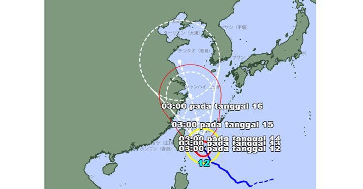 Topan Sangat Kuat Akan Menghantam Kepulauan Ryukyu dan Taiwan