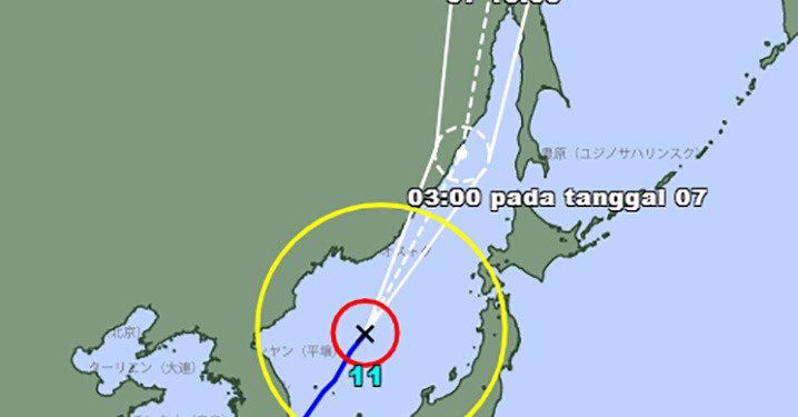 Topan Hinnamnor Bergerak di Laut Jepang