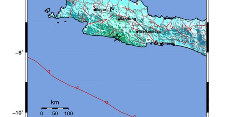 Gempa Darat M 6,4 Mengguncang Garut, Jawa Barat