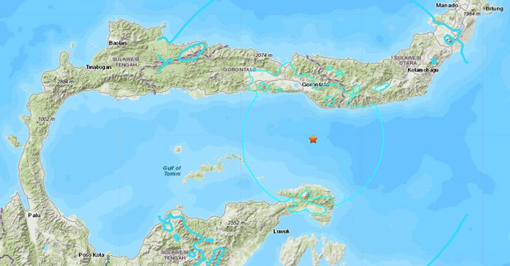 Gempa Teluk Tomini M 6,3 Dipicu Deformasi Lempeng Sangihe