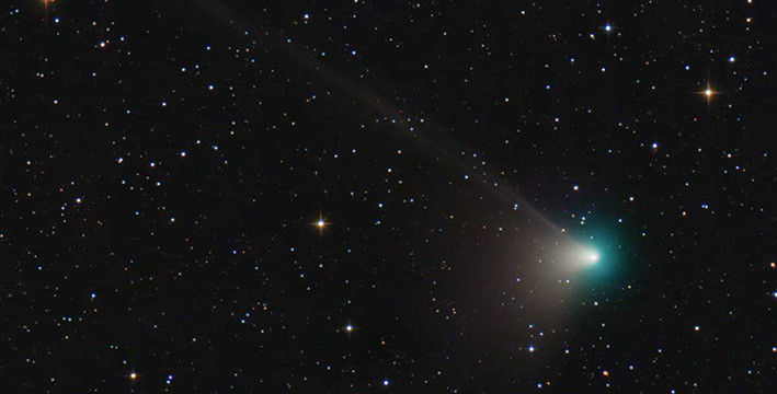 Komet C/2022 E3 (ZTF) pada 26 Desember 2022 di Payson, Arizona, Amerika Serikat. Komet ini akan melintas dekat Bumi, termasuk Indonesia, awal Februari 2023. FOTO: CHRIS SCHUR