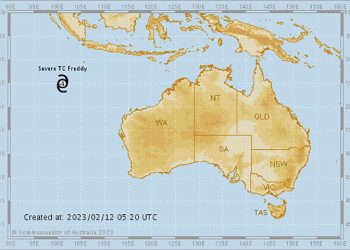 Intensitas Freddy Meningkat Menjadi Siklon Tropis Kategori 4
