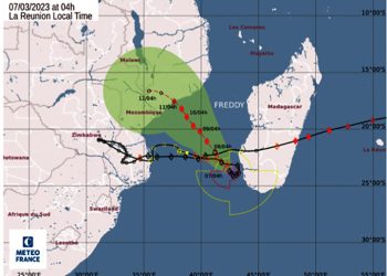 Pecahkan Rekor Dunia Topan Freddy Masih Menguat di Alur Mozambik