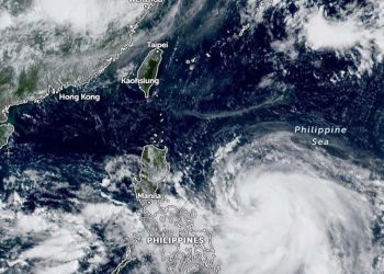 Badai Tropis Parah Doksuri Bergerak ke Barat-Barat Laut di Timur Manila