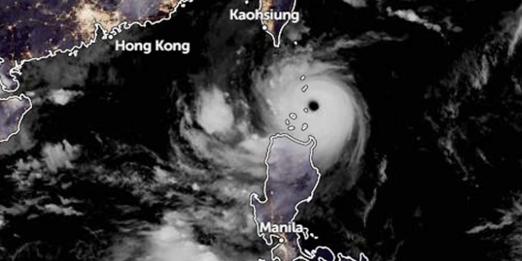 Di Selat Luzon Kekuatan Saola Kembali Meningkat Menjadi Topan Super