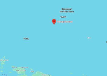 Gempa M7,1 di Palung Mariana