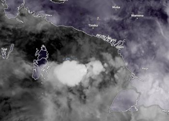 Bibit Siklon Tropis Berkembang di Dekat Kepulauan Aru, Laut Arafura