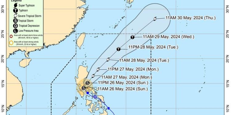 Badai Tropis Ewiniar Mendarat Dekat Manila, Filipina