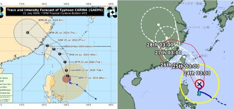 Topan Gaemi Akan Mendarat di Taiwan Utara dan Cina