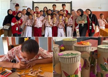 KKN UNG Beri Pembekalan Menabung dan Membuat Celengan Daur Ulang Bagi Pelajar di Randangan