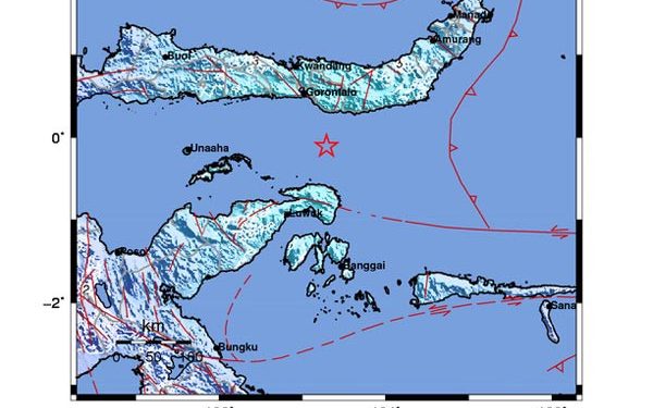 Gempa M5,5 Guncang Gorontalo, Teluk Tomini