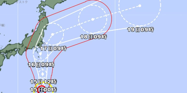 Intensitas Topan Ampil Akan Meningkat di Selatan Tokyo