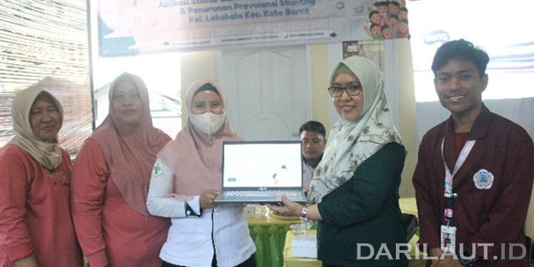 Mahasiswa KKN Kolaboratif UNG di Kelurahan Lekobalo Meluncurkan Aplikasi “GiziGo”