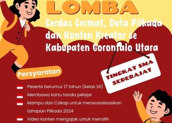 KPU Gorontalo Utara Menggelar Lomba Cerdas Cermat dan Pemilihan Duta Pilkada