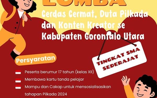 KPU Gorontalo Utara Menggelar Lomba Cerdas Cermat dan Pemilihan Duta Pilkada