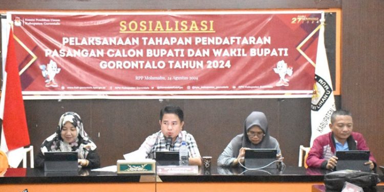 KPU Kabupaten Gorontalo Sosialisasi Tahapan Pendaftaran Pasangan Calon