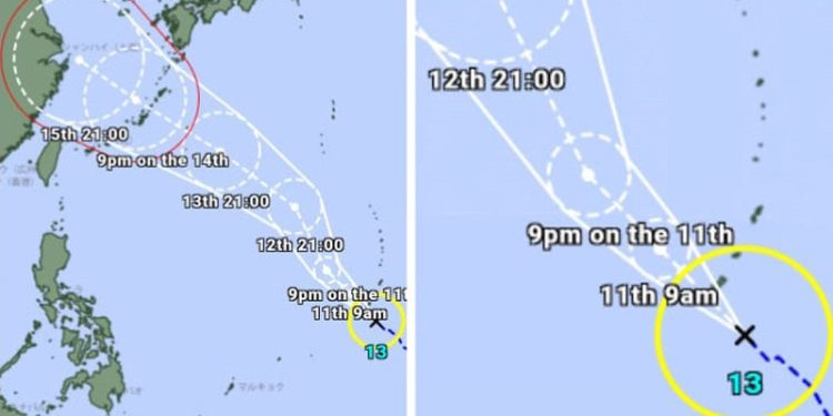 Badai Tropis Bebinca Terbentuk di Dekat Guam